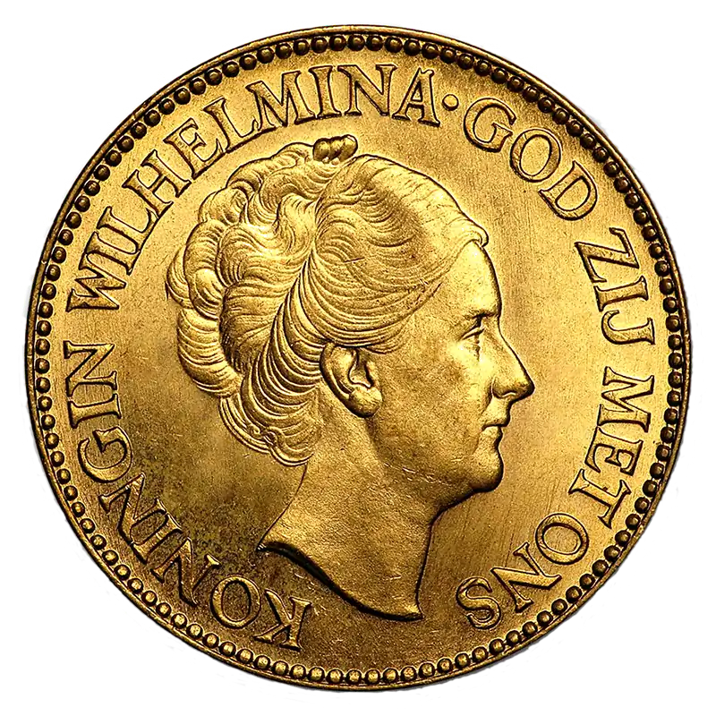 10 Guldenów Wilhelmina - złota moneta
