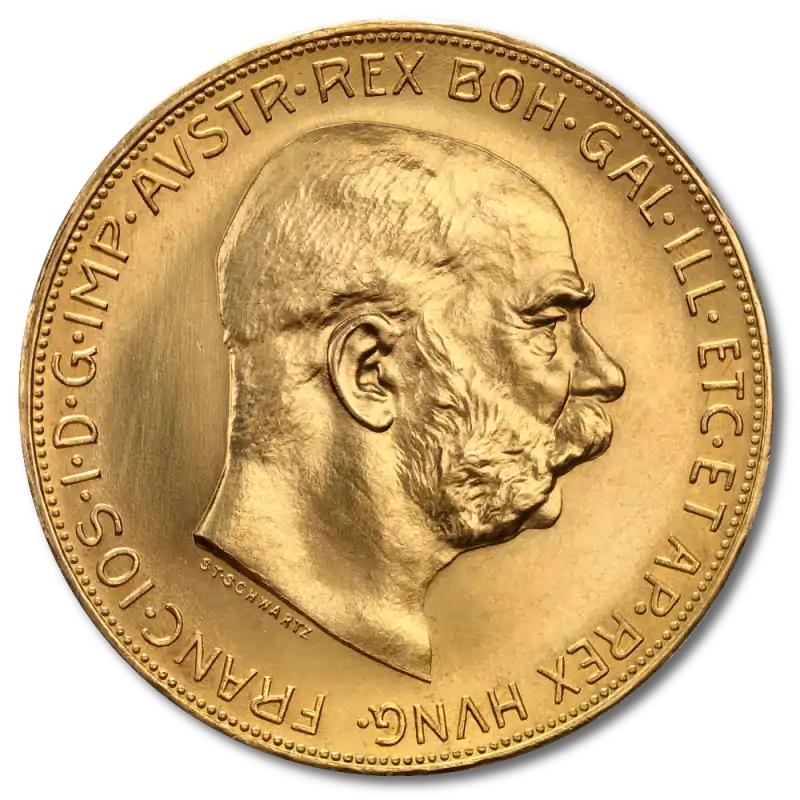 100 Koron Austriackich Franciszek Józef I - złota moneta