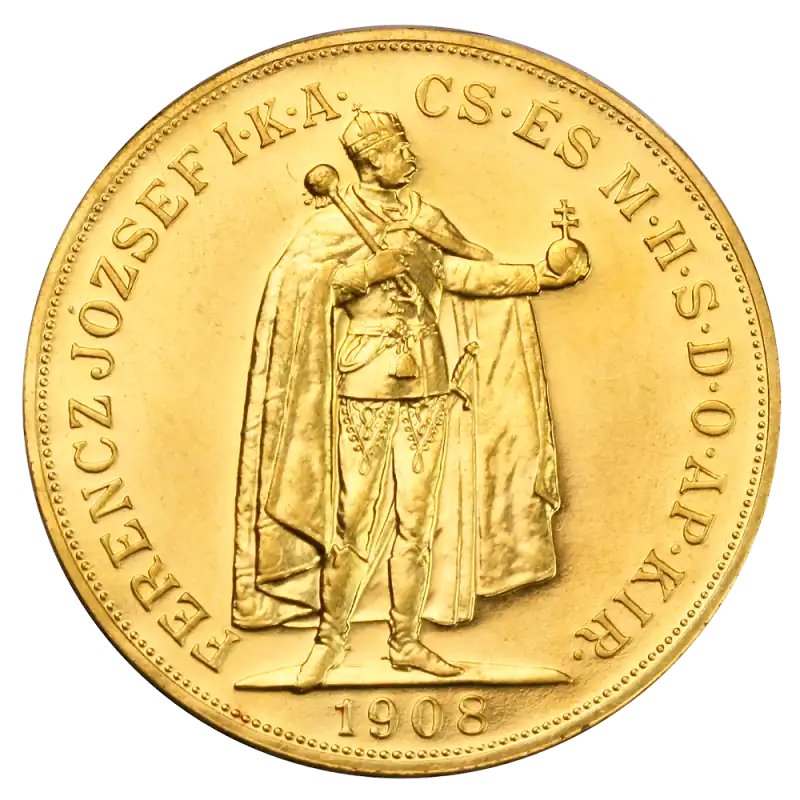 100 Koron Węgierskich Franciszek Józef I - złota moneta