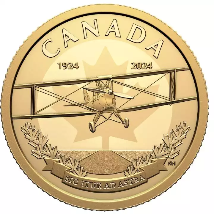 100. rocznica Królewskich Kanadyjskich Sił Powietrznych 2024 Proof - złota moneta