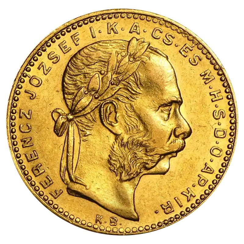 20 Franków Węgierskich / 8 Forintów - złota moneta