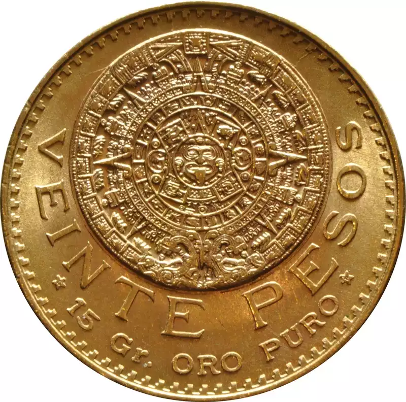 Meksykańskie 20 Pesos - złota moneta