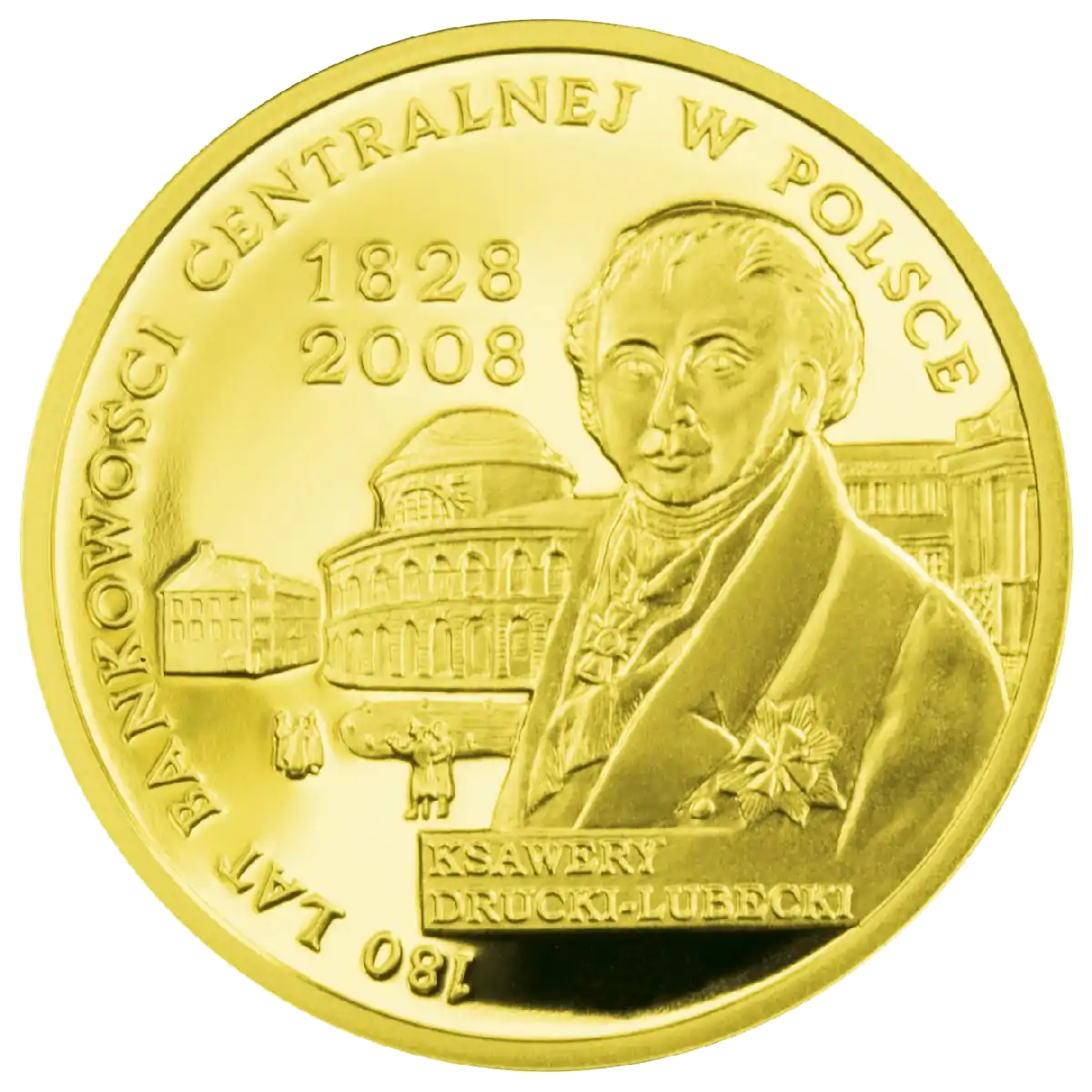 200 zł 180 lat bankowości centralnej w Polsce 2009 - złota moneta