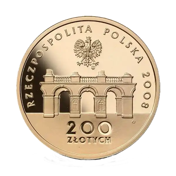 200 zł - 90. rocznica odzyskania niepodległości 2008 - złota moneta
