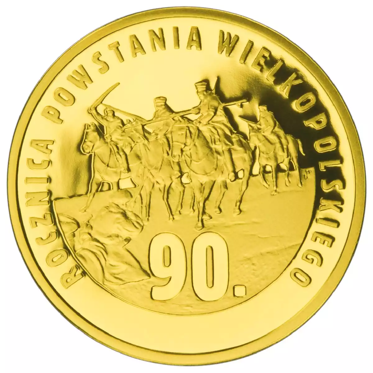 200 zł 90. rocznica Powstania Wielkopolskiego 2008 - złota moneta