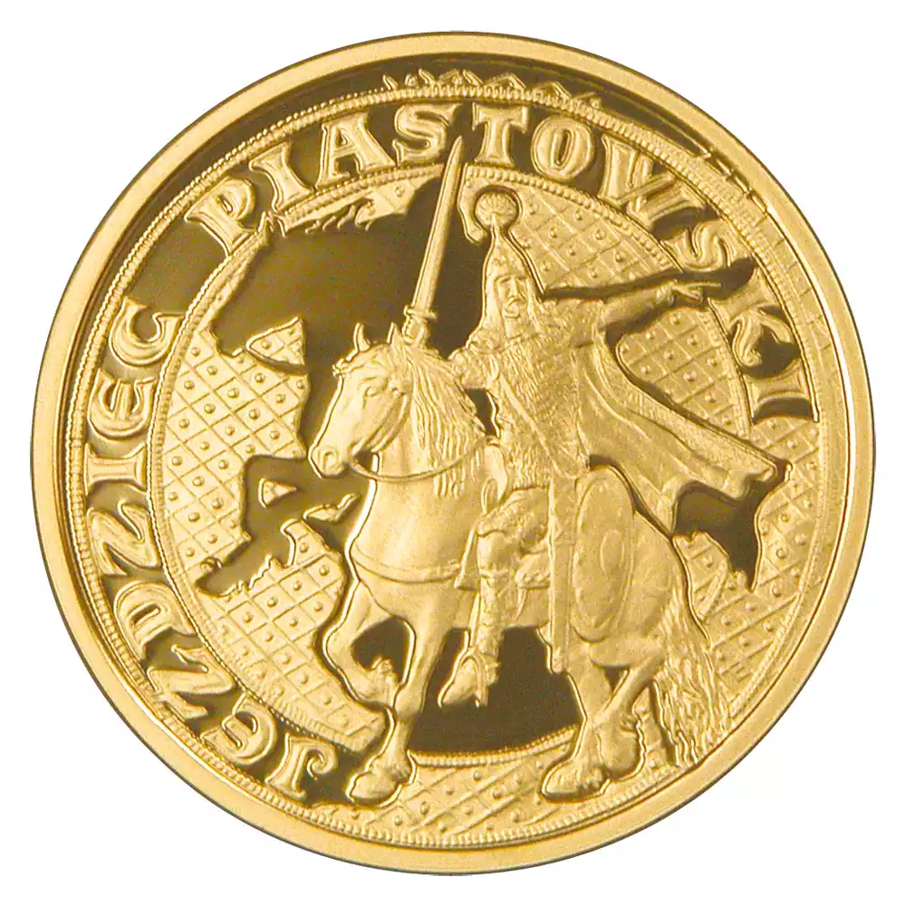 200 zł Historia Jazdy Polskiej Jeździec piastowski 2006 - złota moneta