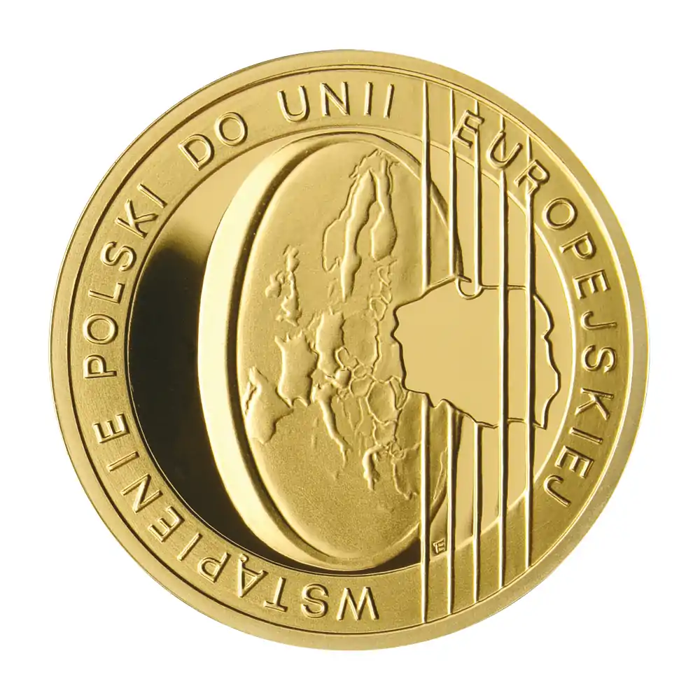 200 zł Wstąpienie Polski do Unii Europejskiej 2004 - złota moneta