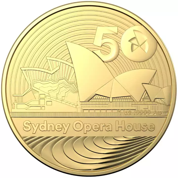 50-lecie Opery w Sydney 1 uncja 2023 - złota moneta