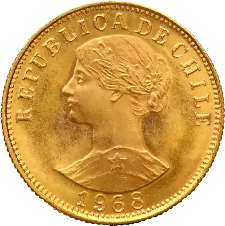 50 Pesos Chile 1926-1980 - złota moneta