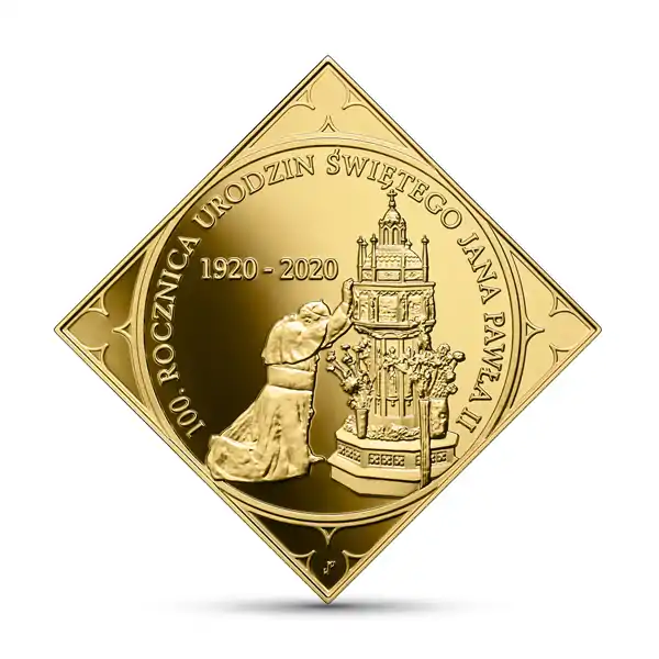 500 zł 100. rocznica urodzin Świętego Jana Pawła II 2020 - złota moneta