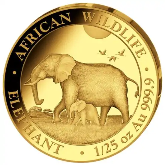 Somalijski Słoń 1/25 uncji 2022 - złota moneta