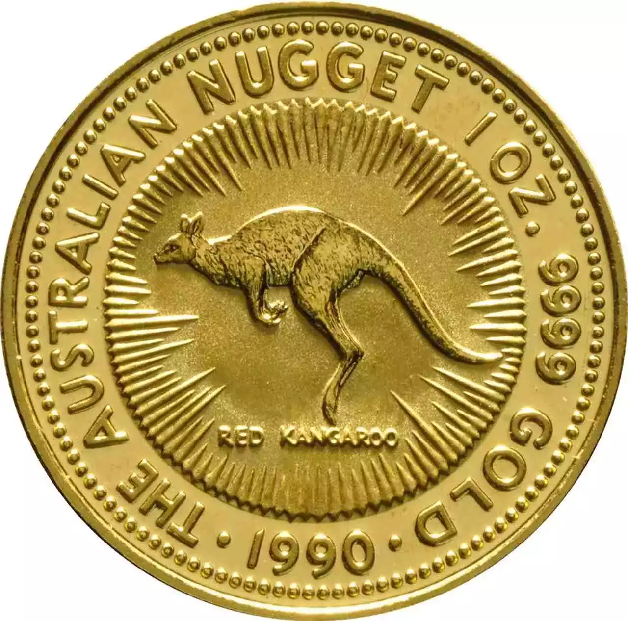 Australian Nugget 1 uncja 1990 - złota moneta