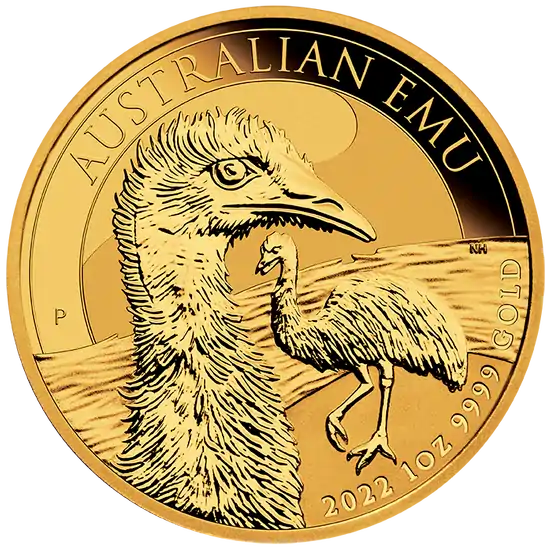 Australijski Emu 1 uncja 2022 - złota moneta