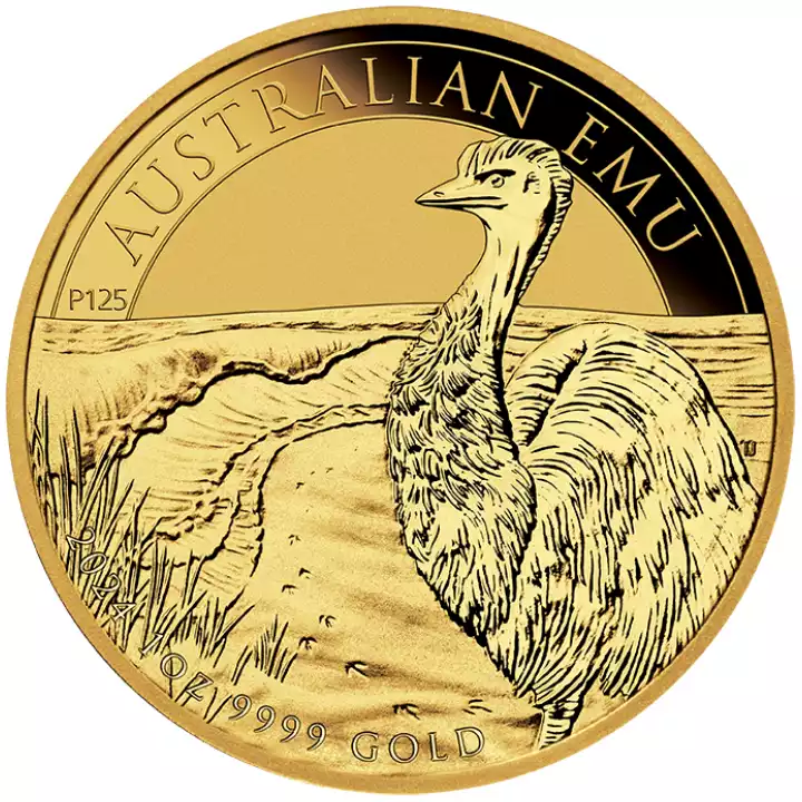 Australijski Emu 1 uncja 2024 MS 70 NGC First Day of Issue - złota moneta