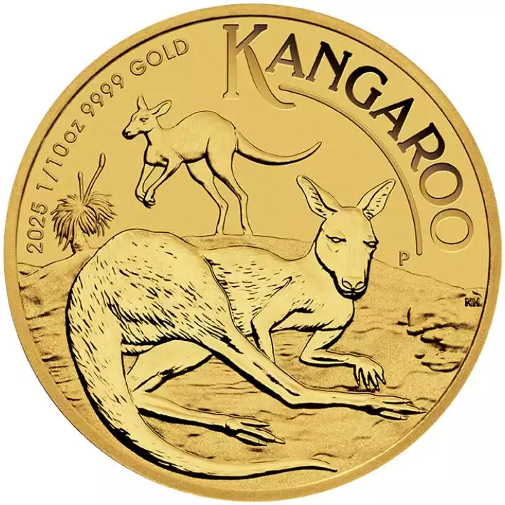 Australijski Kangur 1/10 uncji 2025 - złota moneta