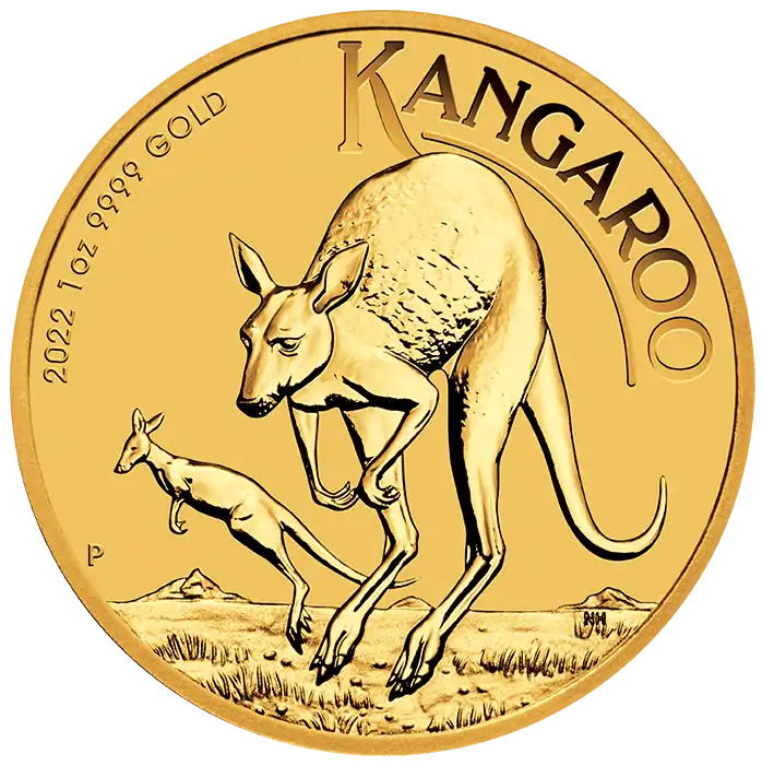 Australijski Kangur zestaw 5 x 1 uncja 2022 - złota moneta