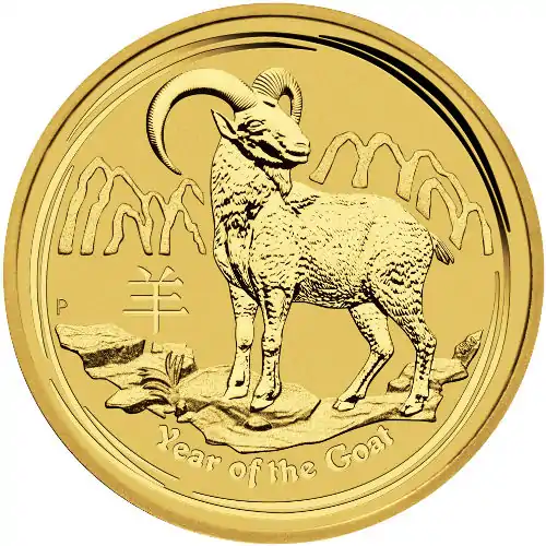 Australijski Lunar - Rok Kozy 2015 1/2 uncji - złota moneta