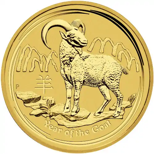 Australijski Lunar - Rok Kozy 2015 1/4 uncji - złota moneta