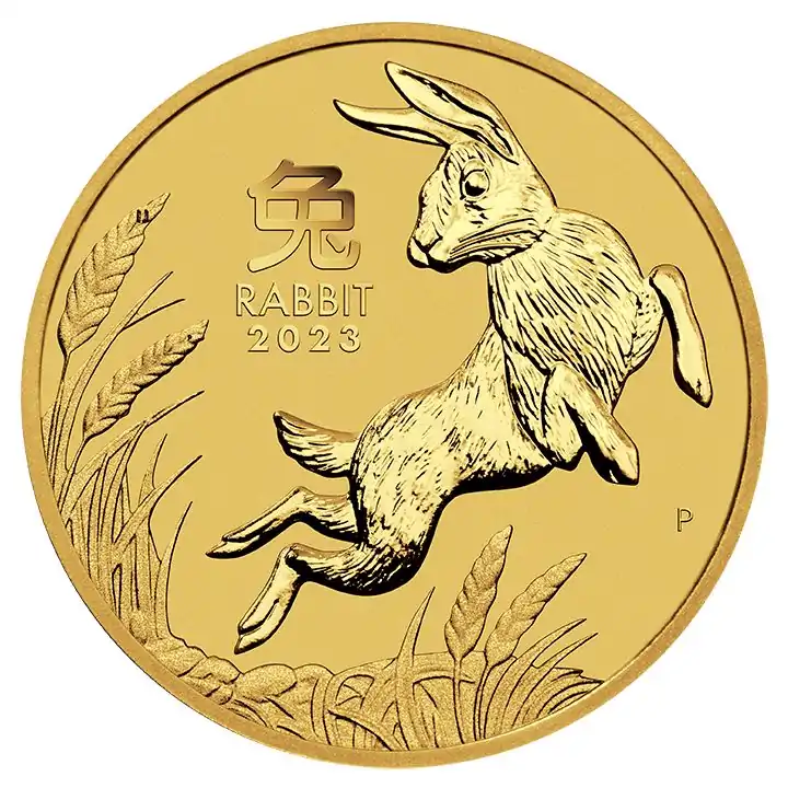 Australijski Lunar - Rok Królika 2023 1/2 uncji - złota moneta