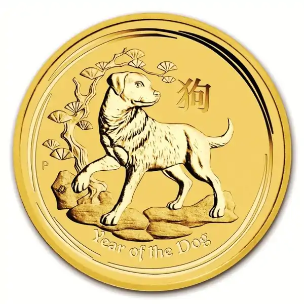 Australijski Lunar - Rok Psa 2018 1/4 uncji - złota moneta