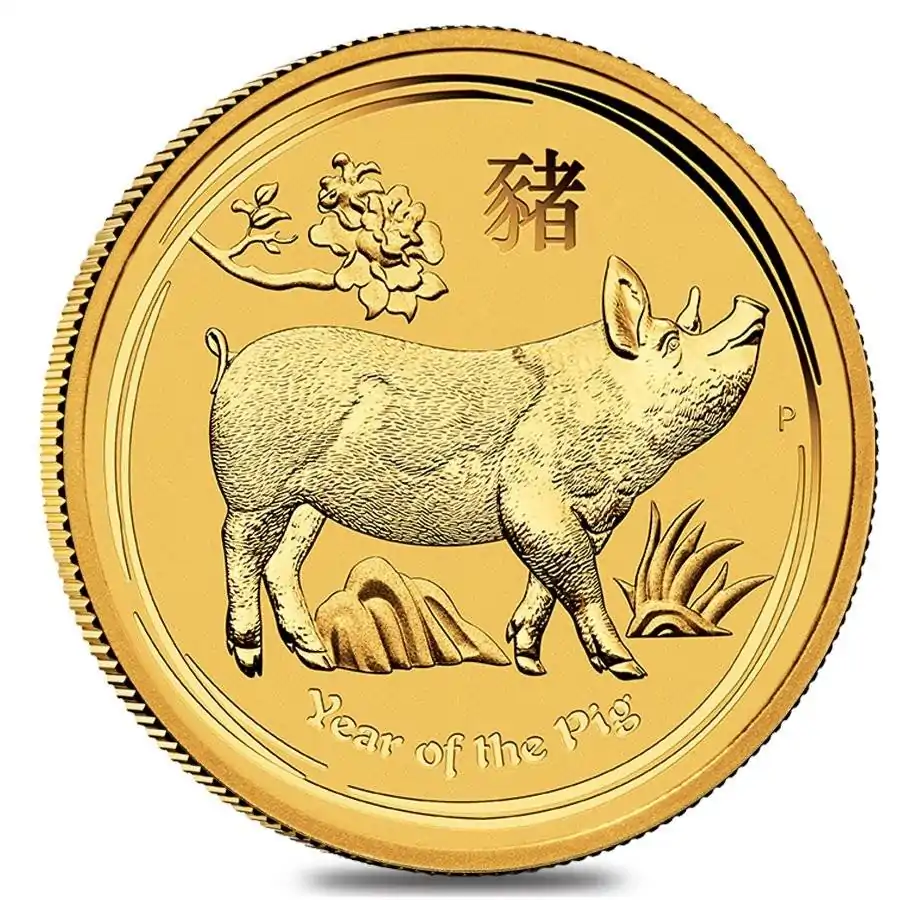 Australijski Lunar - Rok Świni 2019 1/20 uncji - złota moneta