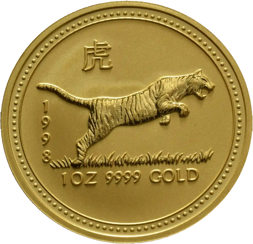 Australijski Lunar – Rok Tygrysa 1998 1 uncja - złota moneta