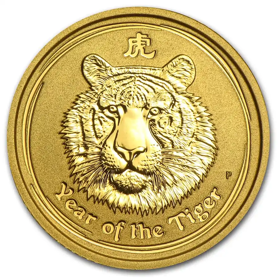 Australijski Lunar - Rok Tygrysa 2010 1/10 uncji - złota moneta