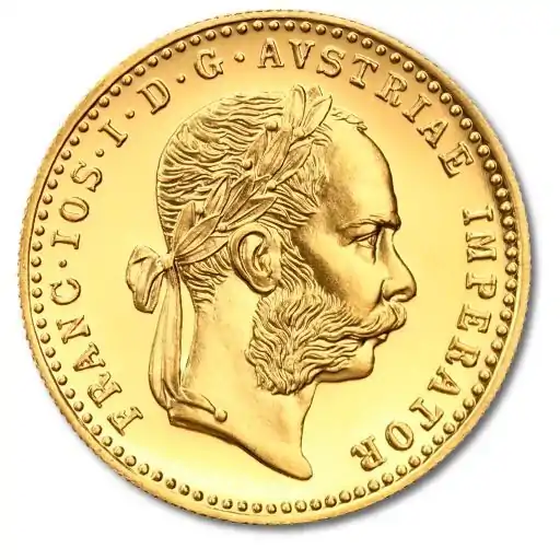 Austriacki 1 Dukat 1915 nowe bicie - złota moneta