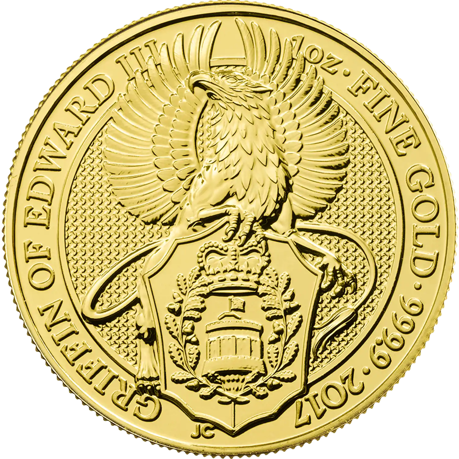 Bestie Królowej 2017: Gryf Edwarda III 1 uncja - złota moneta