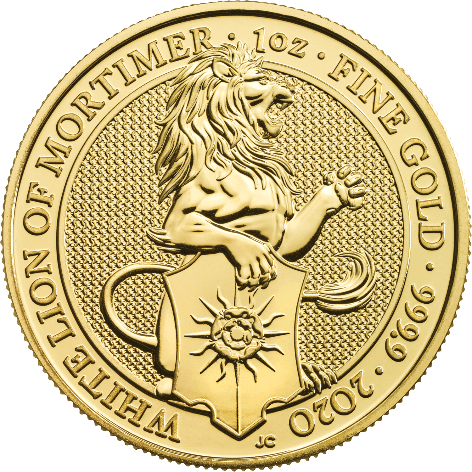 Bestie Królowej 2020: Biały Lew Mortimerów 1 uncja - złota moneta