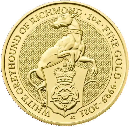 Bestie Królowej 2021: Biały Chart Z Richmond 1 uncja - złota moneta