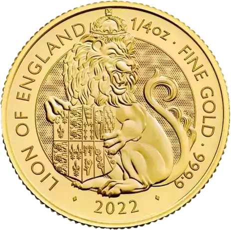 Bestie Tudorów: Lew Anglii 1/4 uncji 2022 - złota moneta