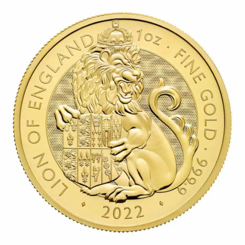 Bestie Tudorów: Lew Anglii 1 uncja 2022 - złota moneta