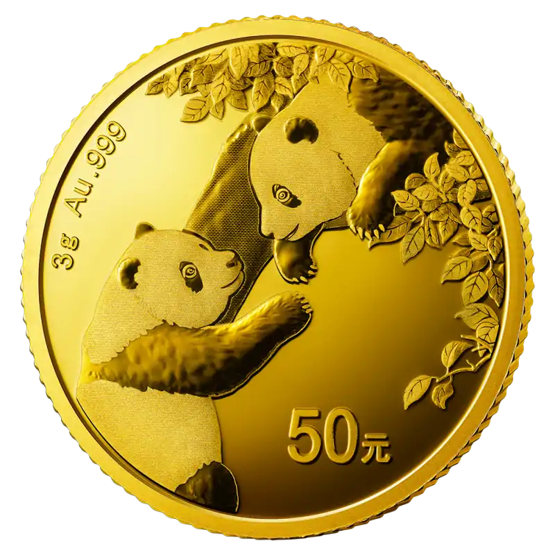 Chińska Panda 3 gramy 2023 - złota moneta