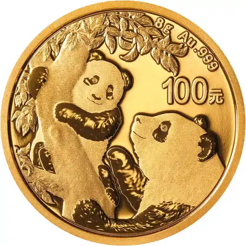 Chińska Panda 8 gramów 2021 - złota moneta