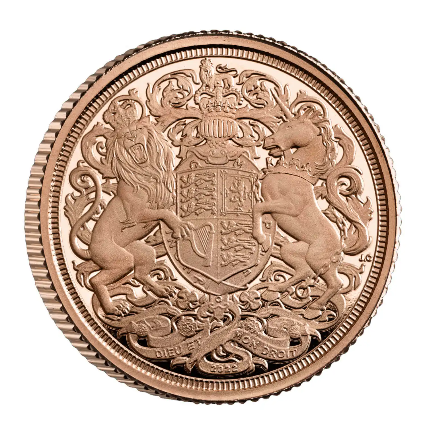 Ćwierć Brytyjskiego Suwerena 2022 - Memoriał Królowej Elżbiety II Proof - złota moneta