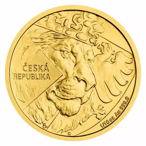 Czeski Lew 1/10 uncji 2024 - złota moneta