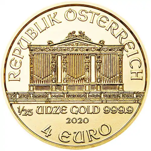 Filharmonicy Wiedeńscy 1/25 uncji 2020 - złota moneta
