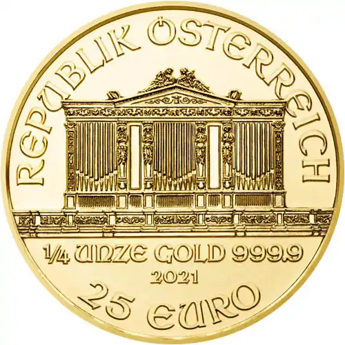 Filharmonicy Wiedeńscy 1/4 uncji 2021 - złota moneta