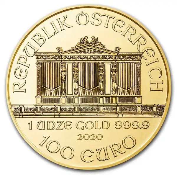 Filharmonicy Wiedeńscy 1 uncja 2020 - złota moneta