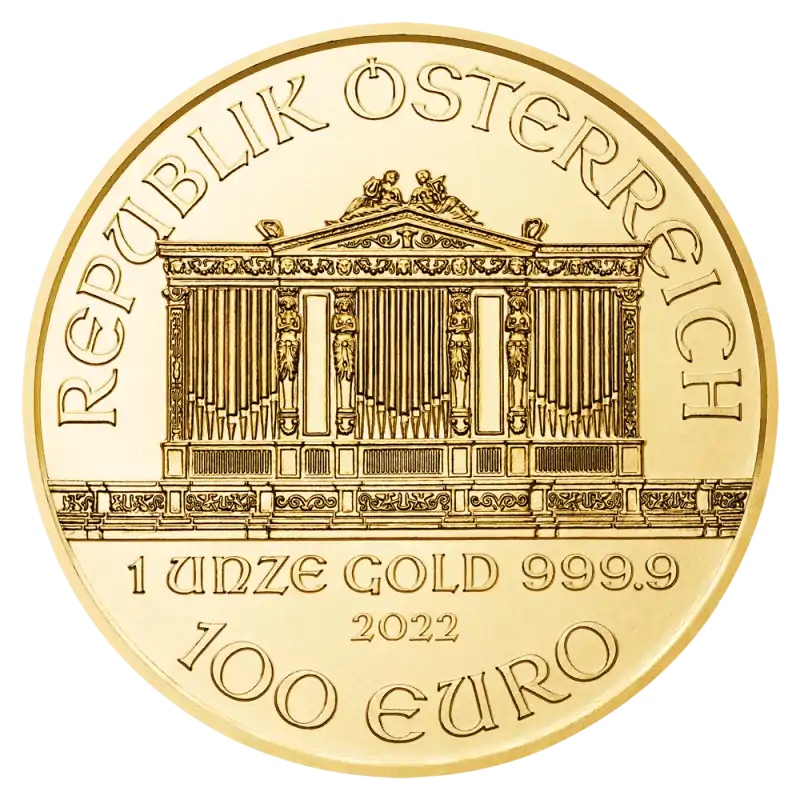 Filharmonicy Wiedeńscy 1 uncja 2022 - złota moneta