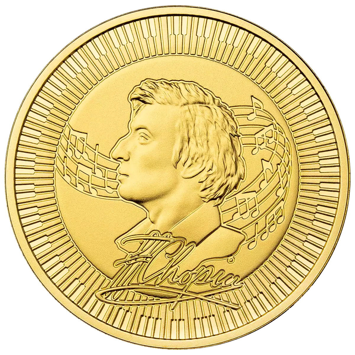 Fryderyk Chopin 1 uncja 10 Dukatów 2024 - złota moneta