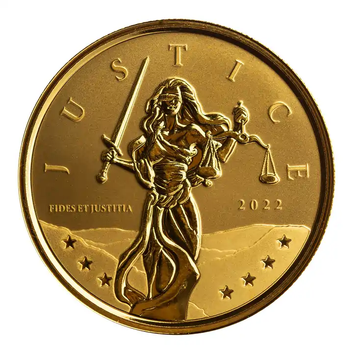 Lady Justice 1 uncja 2022 - złota moneta