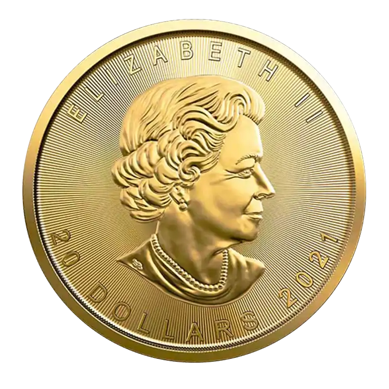 Kanadyjski Liść Klonowy 1/2 uncji 2021 - złota moneta