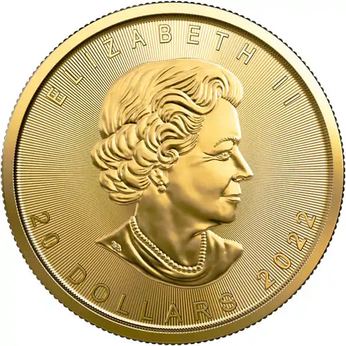 Kanadyjski Liść Klonowy 1/2 uncji 2022 - złota moneta
