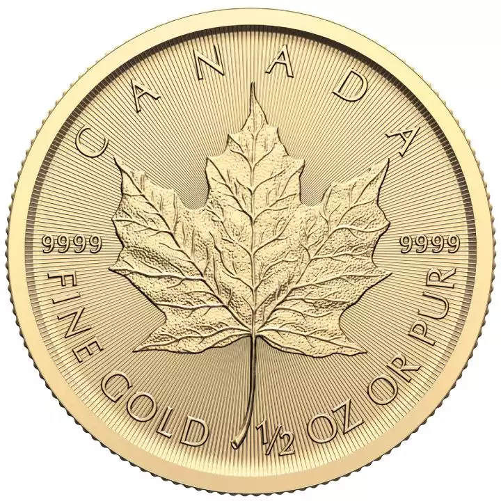 Kanadyjski Liść Klonowy 1/2 uncji 2024 - złota moneta