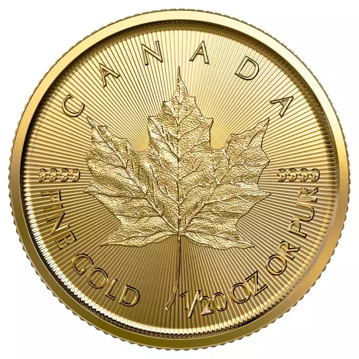 Kanadyjski Liść Klonowy 1/20 uncji 2024 - złota moneta