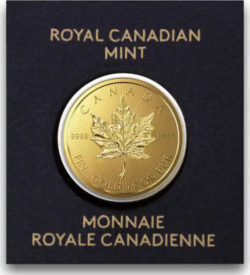 Kanadyjski Liść Klonowy 1 gram 2023 - złota moneta