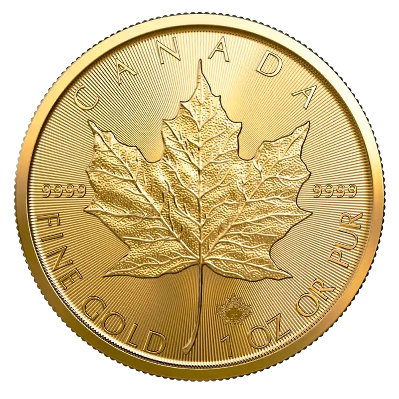 Kanadyjski Liść Klonowy zestaw 5 x 1 uncja - złota moneta