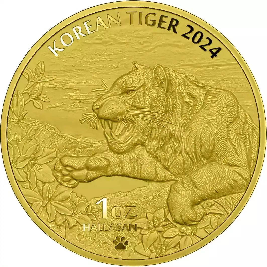 Korean Tiger 1 uncja 2024 - złota moneta